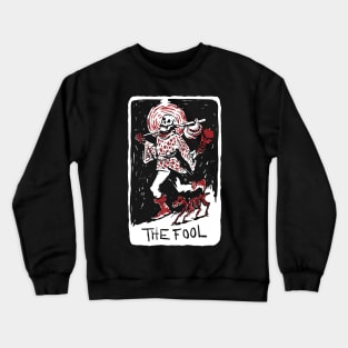 The Fool Skeleton Tarot Card Crewneck Sweatshirt